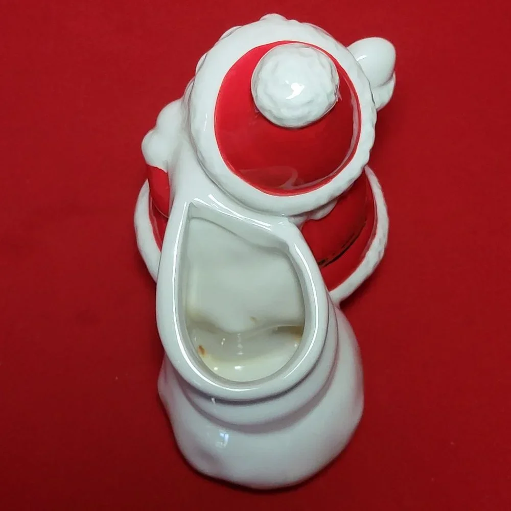 Vintage Christmas Santa Claus Figurine Statue Planter